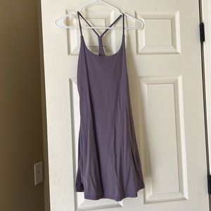 Purple athletic dress racer back